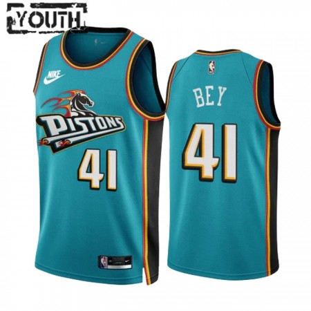 Detroit Pistons Saddiq Bey 41 Nike 2022-23 Classic Edition Teal Lasten Pelipaidat Swingman